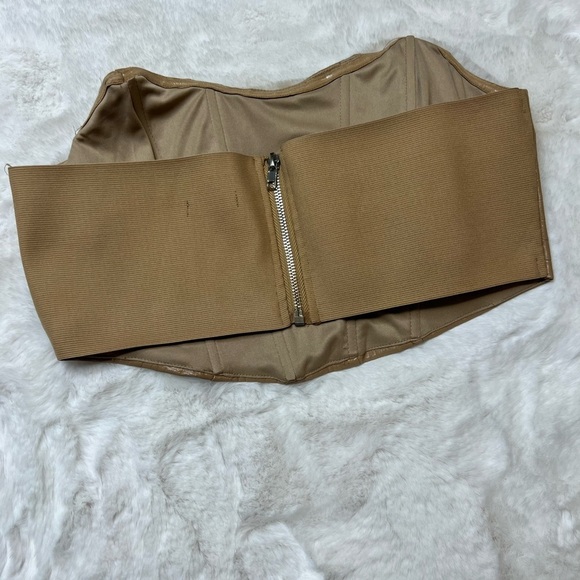 Cropped corset tan top - Picture 4 of 5